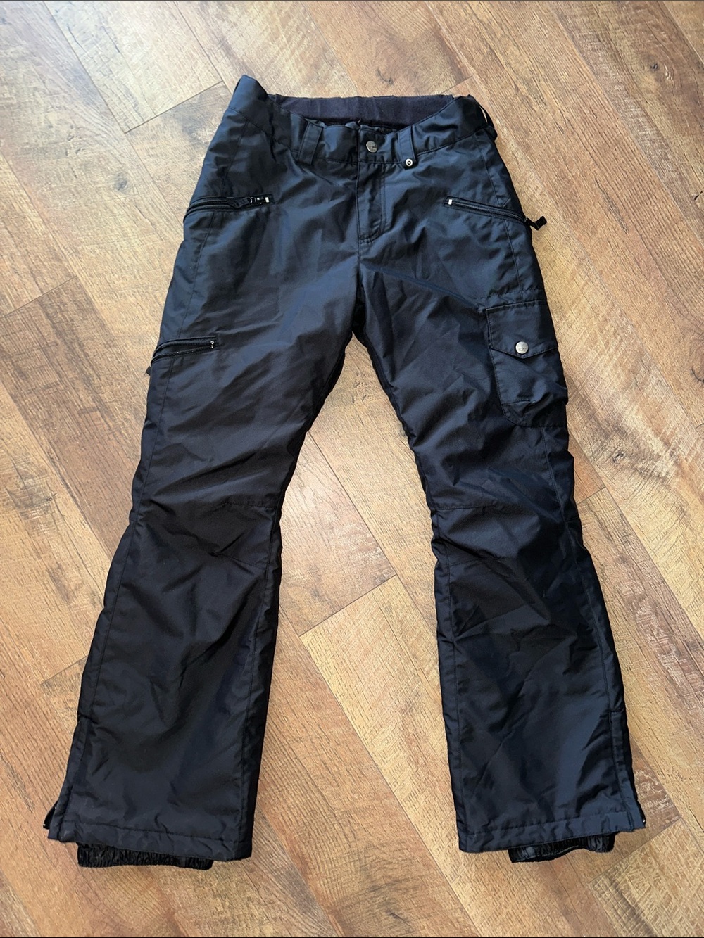B360 Black Insulated Snow Pants - Outdoor Winter Trousers